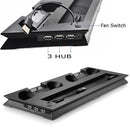 PS4 Controller Charging Dock Vertical Stand Cooling Fan For Sony Playstation 4