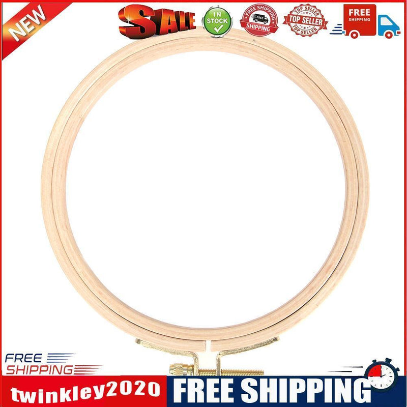 DIY Wooden Cross Stitch Frame Needlework Hoop Ring Embroidery Tool(12.5cm)