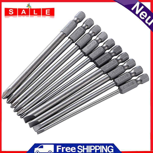 Foru-1 Phillips Screwdriver Bits, 100mm, Alloy, Steel, S2, 10-Piece