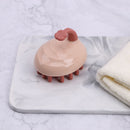 Silicone Shampoo Scalp Massage Brush Portable Hair Washing Comb (Pink) Newly