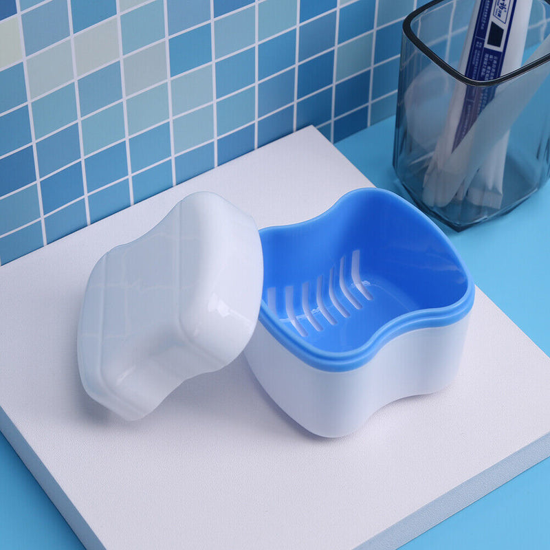 Smooth False Tooth Holder Practical Moistureproof Denture Box False Tooth Cas