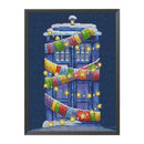DIY Cotton Thread Christmas Shop Printed Full Cross Stitch Handmade Handicraft
