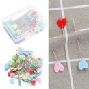 100PCS Home Mini Head Colorful Love Heart Sewing Pin Patchwork Quilting