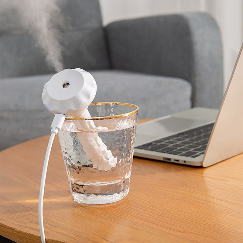 Mini Humidifier Stick - Adjustable Air Humidifier for Personal Use White