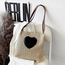 Knitted Straw Bag Women Shoulder Handbags for Female Bucket Beach Shopping Bags