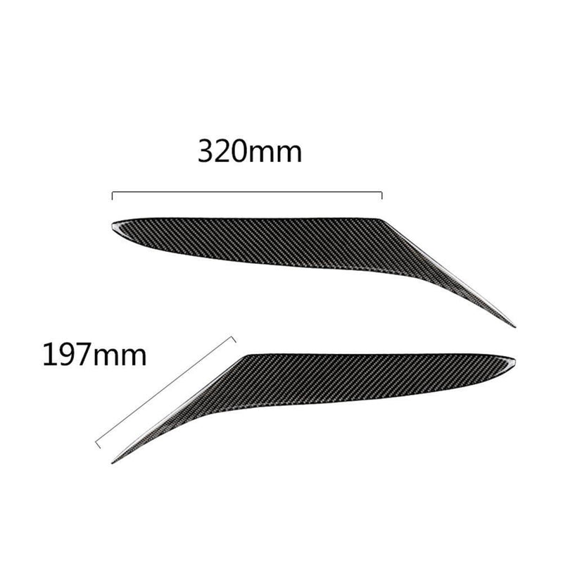 1 Pair Carbon Fiber Headlight Eyebrows Eyelids Cover Trim for Mazda RX-8 04