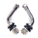 4PCS 90 Degree Angle Bolt-in Tubeless Chrome Plated Metal Tire Valve Shafts L-Shaped