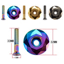 MTB Bicycle Stem Cover Bike Headset Top Cap Cover w/ Screw (Color Plating) Newly