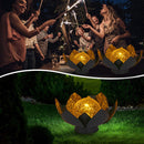 Solar Lawn Lamps Cracked Glass Ball Lotus Light Home Garden Decoration Lights