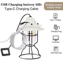 Retro LED Camping Lamp Outdoor Hanging Lantern Waterproof 2 Mode Nightlight