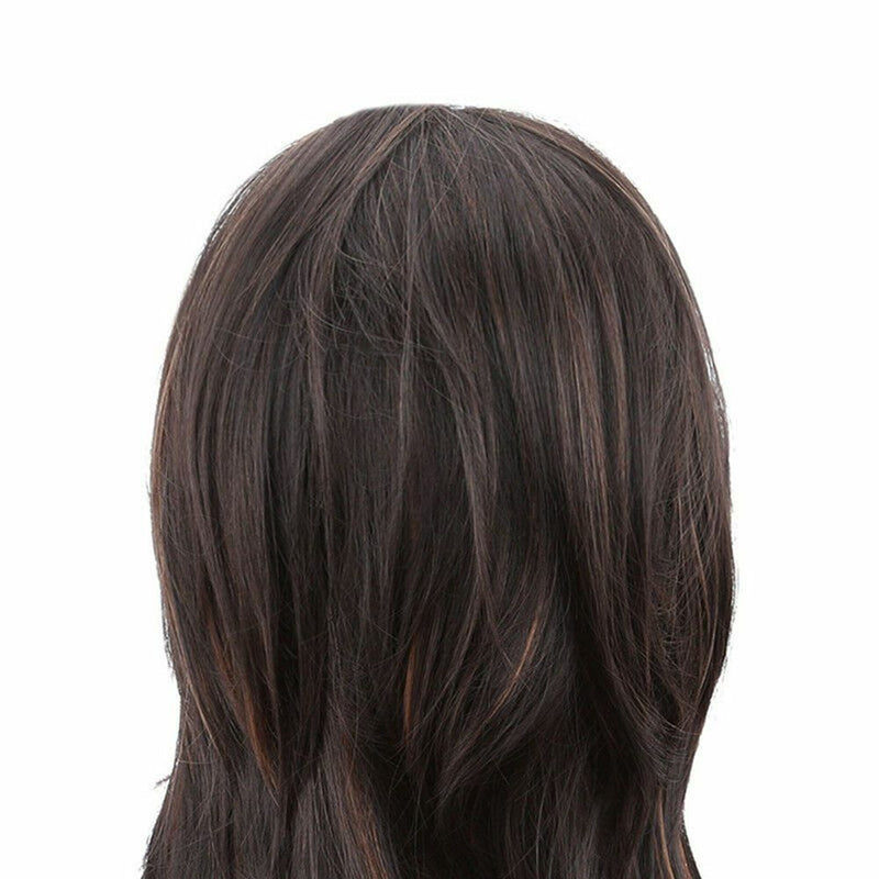 Wig Multi-colors Long Straight  Wig High Temperature Silk Dark Brown Women Wig