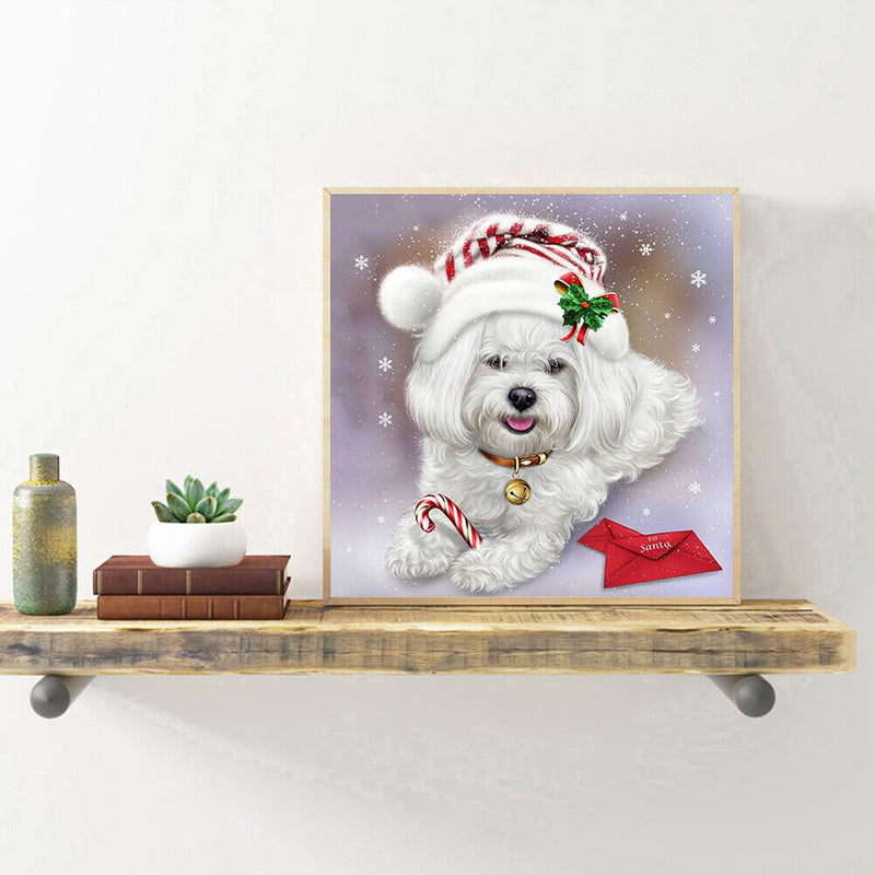 5D DIY Diamond Painting Kits Full Square Drill Christmas Havanese Mosaic Picture