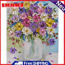 Colorful Flowers Canvas Paint By Numbers Oil Hand Painted Drawing Kit Home Decor