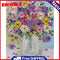 Colorful Flowers Canvas Paint By Numbers Oil Hand Painted Drawing Kit Home Decor