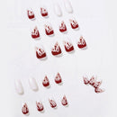 Nails Red Stiletto Halloween Blood Drop False Nail Tips Full Cover With Glue