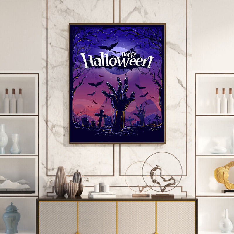 Halloween Cross and Hands Oil Paint By Numbers Kit Frameless Drawing Picture