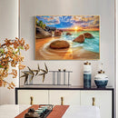 5D Diamond Painting DIY Sunrise beach Full Drill Round Rhinestone Newly