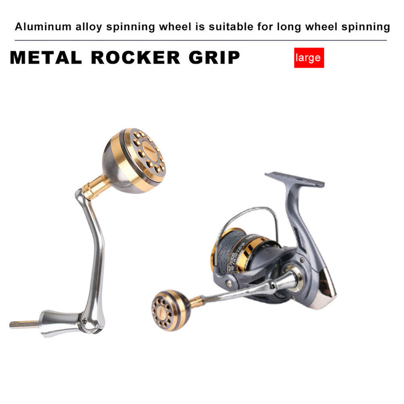 Fishing Reel Folding Rocker Grip Pill Spinning Fishing Wheel Handle (L) Newly