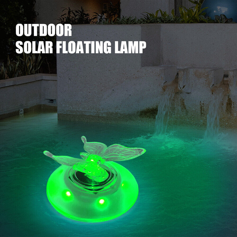 Solar RGB LED Swimming Pool Underwater Floating Lamp Garden Water Light (A)