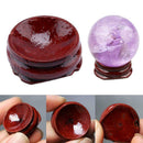 1Pcs Hard Wooden Crafted Stand For Cluster Globe Sphere Specimen Ball Egg V7A4