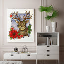 Deer Partial Oil Paint By Numbers Kit DIY Frameless Drawing Picture for Adu