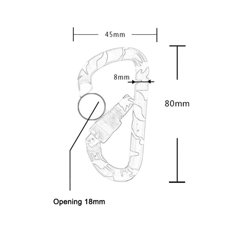 Mountaineering Fast Hang Buckle D-Ring Keychain Clip Keyring Hook Carabiner T