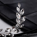 Crown Hair Combs Flower Hair Pin Bridal Hair Ornaments Leaf Crystal Tiara