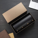 Portable 3 Slots Watch Storage Case Retro Watches Box Holder Stand (Black) Newly