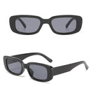 Rectangle Sunglasses for Women UV Protection Travel Beach Eyewear (Black)