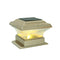 Solar Powered LED Garden Waterproof Outdoor Light Column Fence Lamp Yellow