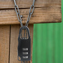 Mini 3 Digit Combination Padlock Zinc Alloy Travel Luggage Lock (Black) Newly
