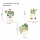 Clothes Crazy Plant Lady Enamel Pins Custom Lapel Pin Potted Plant Badge