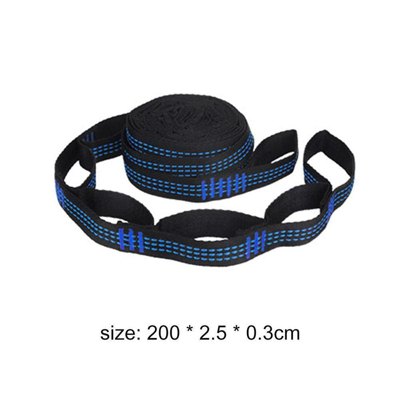 5x2pcs Hammock Strap Outdoor Camping Tree Hanging Load Bearing Rope(Blue)