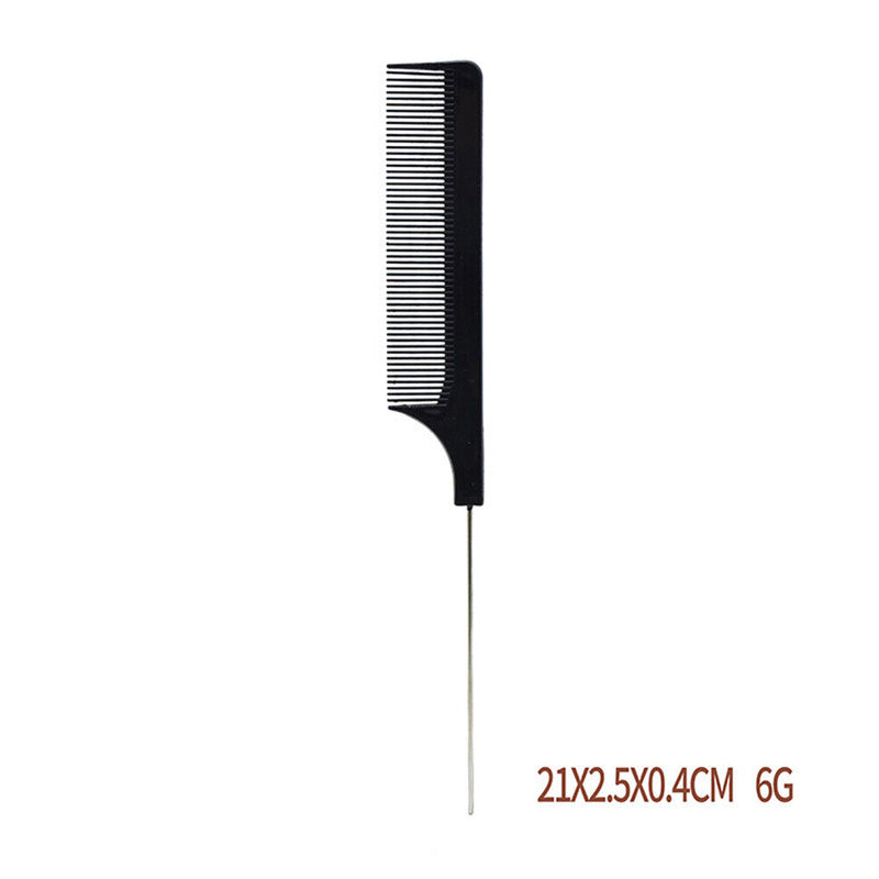 10pcs Stainless Steel Ultra Thin Anti Static Comb Straightener Flat Head Brus