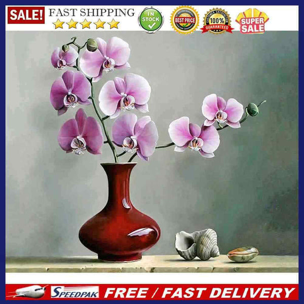 Phalaenopsis Oil Paint By Numbers Kits DIY Handpainted on Canvas Gift Unframed