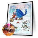 5D DIY Full Drill Diamond Painting Cat Animal Embroidery Mosaic Set Home Deco
