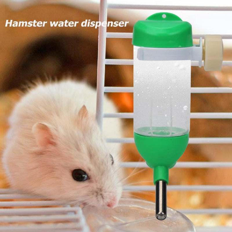 80mL Small Pet Water Dispenser Hamster Drinking Fountain Kettle (Green) Newly