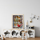 5D Full Round Diamond Painting DIY Christmas Snow Bird Living Room Decoration