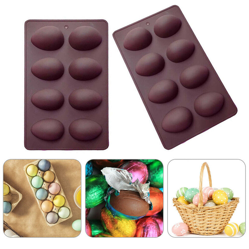 Silicone Baking Molds Easter Eggs Shape Chocolate Muffin Mousse Cake DIY Mo