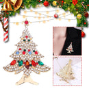 Fashion Cute Christmas Tree Star Crystal Women Charm Brooch Pin Jewelry Gifts~