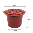 4pcs/set Reusable Coffee Capsule Filter Shell for Nespresso Machine (Red)