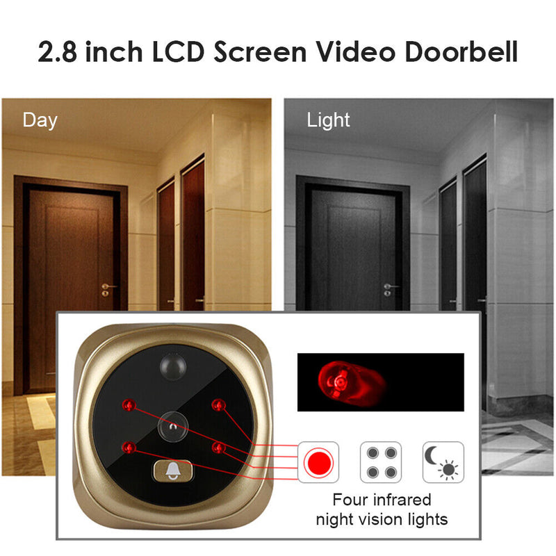 2.8 inch LCD Digital Doorbell Motion Sensor Door Camera Viewer Door Bell