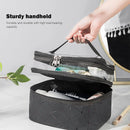 Double Layer Travel Makeup Bag Waterproof Portable Cosmetic Bag (Black) Newly