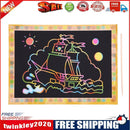 A4 DIY Scraping Drawing Card Single Side Children Painting Card Paper w/Pen