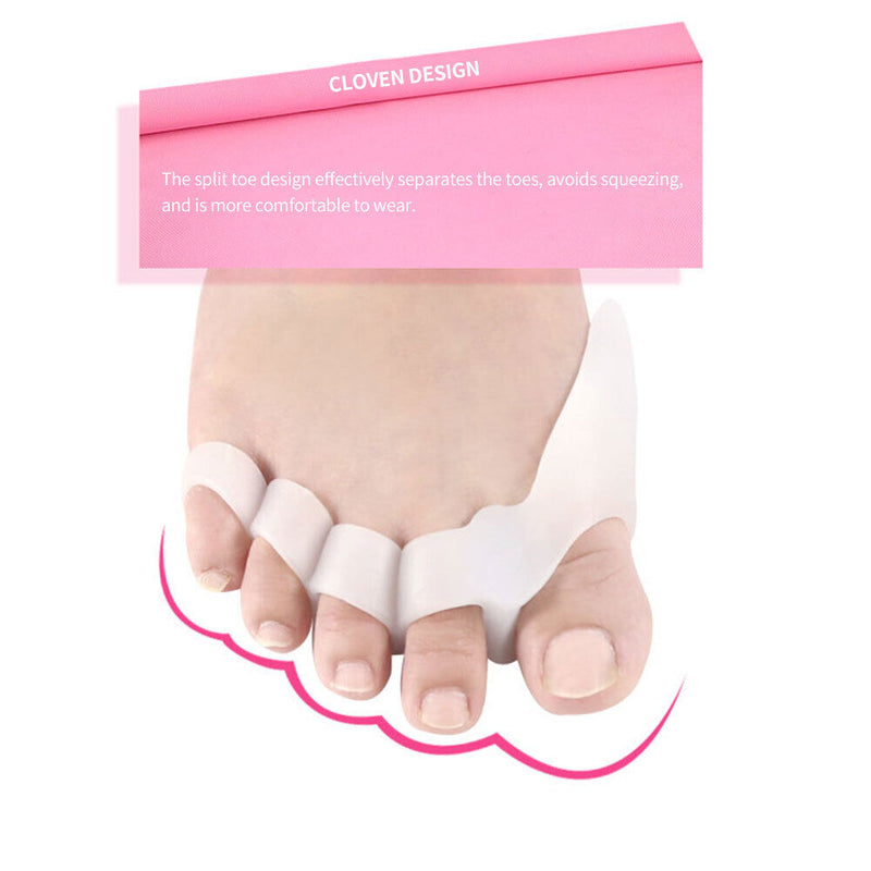 2pcs Straightener Orthodontic Toe Separator Corrector Hallux Valgus Foot Co
