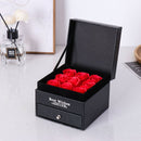 Handmade Eternal Preserved Rose with Projection Necklace Flower Gift Box