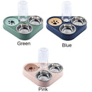 3 in 1 Pet Supplies Automatic Stainless Steel Dog Feeder Bowl Water Bottle