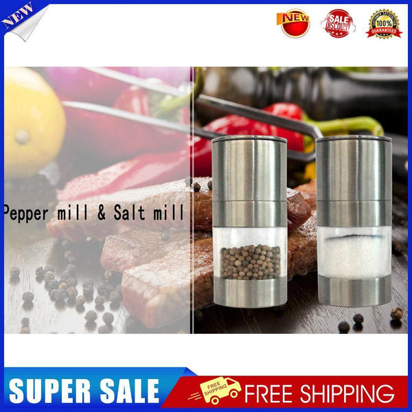 Simple Manual Stainless Steel Salt Pepper Mill Grinder Muller Kitchen Tool