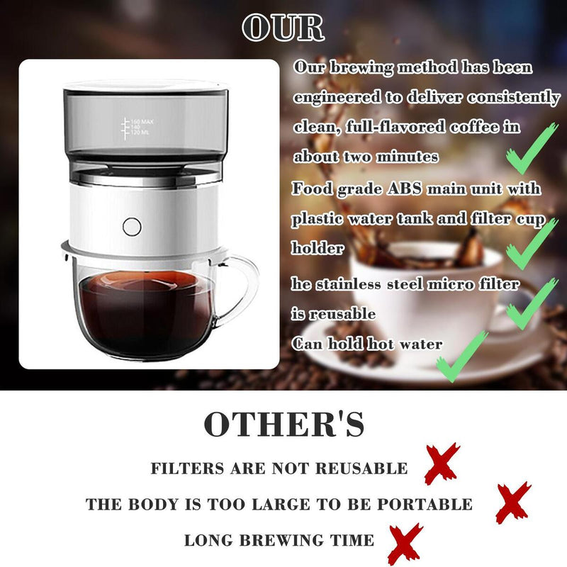 All-in-One Portable Coffee Maker Espresso Home Office Hand Brew Coffee Machine,`