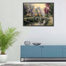 Castle by Bridge Oil Paint By Numbers Kits Canvas Picture Wall Art DIY Craf